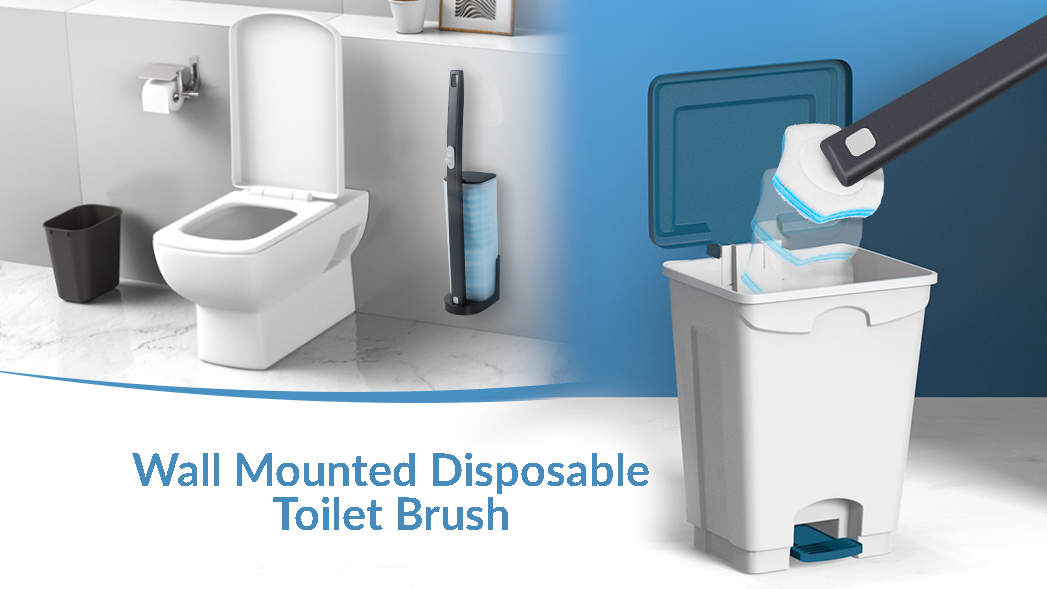 Revolutionize your bathroom routine with our Wall-Mounted Toilet Brush System
