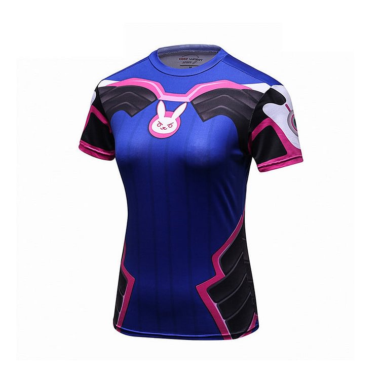 Overwatch DVA Printing Skinny T-Shirt SP179340