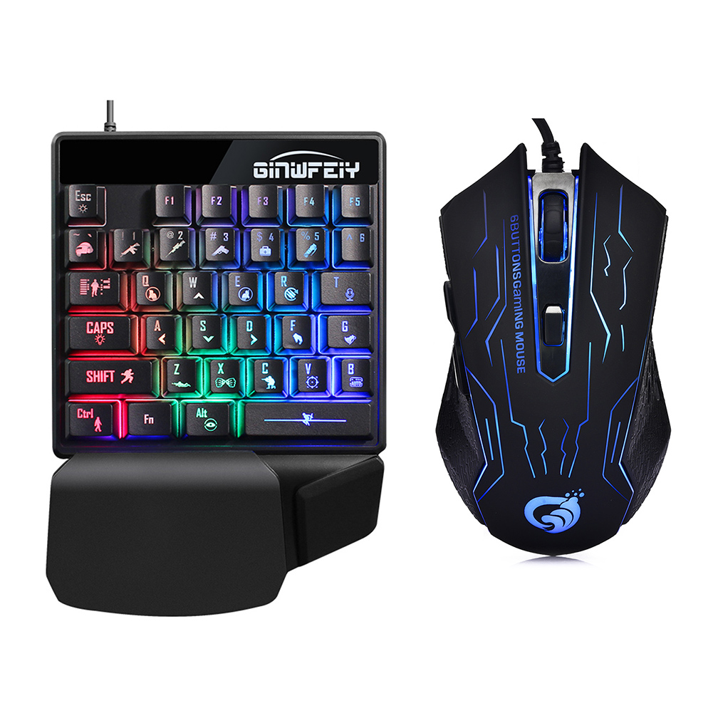 JX200 USB Wired RGB One-Handed Mechanical Gaming Keyboard Mouse Combos Set, 501 Original
JX200 USB Wired RGB One-Handed Mechanical Gaming Keyboard Mouse Combos Set, 501 Original