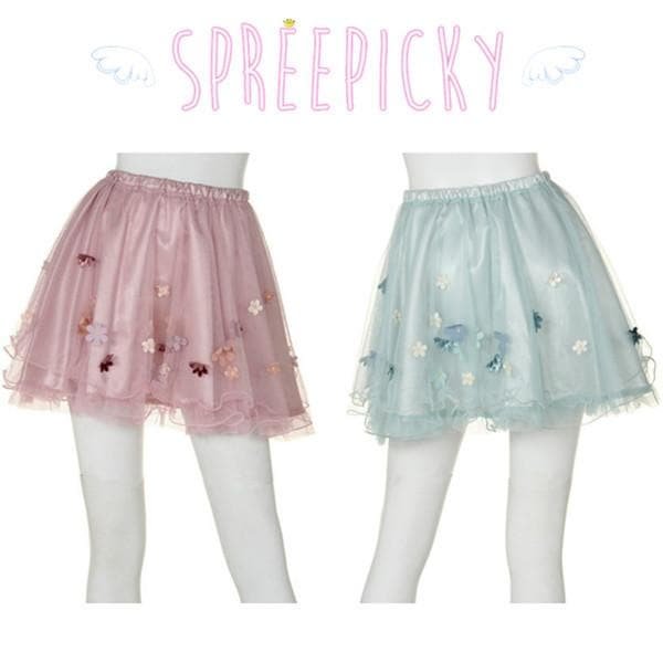 3D Florals Short Skirt Free Ship SP140360