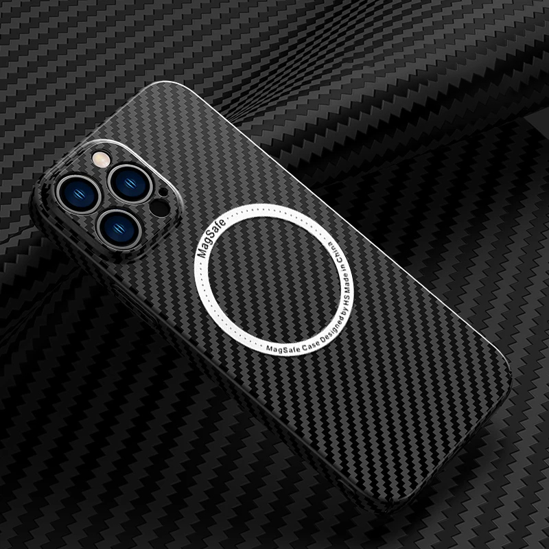 Carbon Fiber Wireless Charger Phone Case For iPhone
