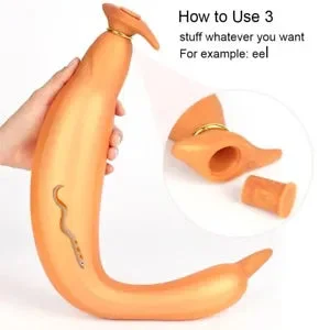 pornhint Pornhint 55cm Long Anal Plug Hollow Inflatable Butt Plug Liquid Silicone Soft Anal Dildo