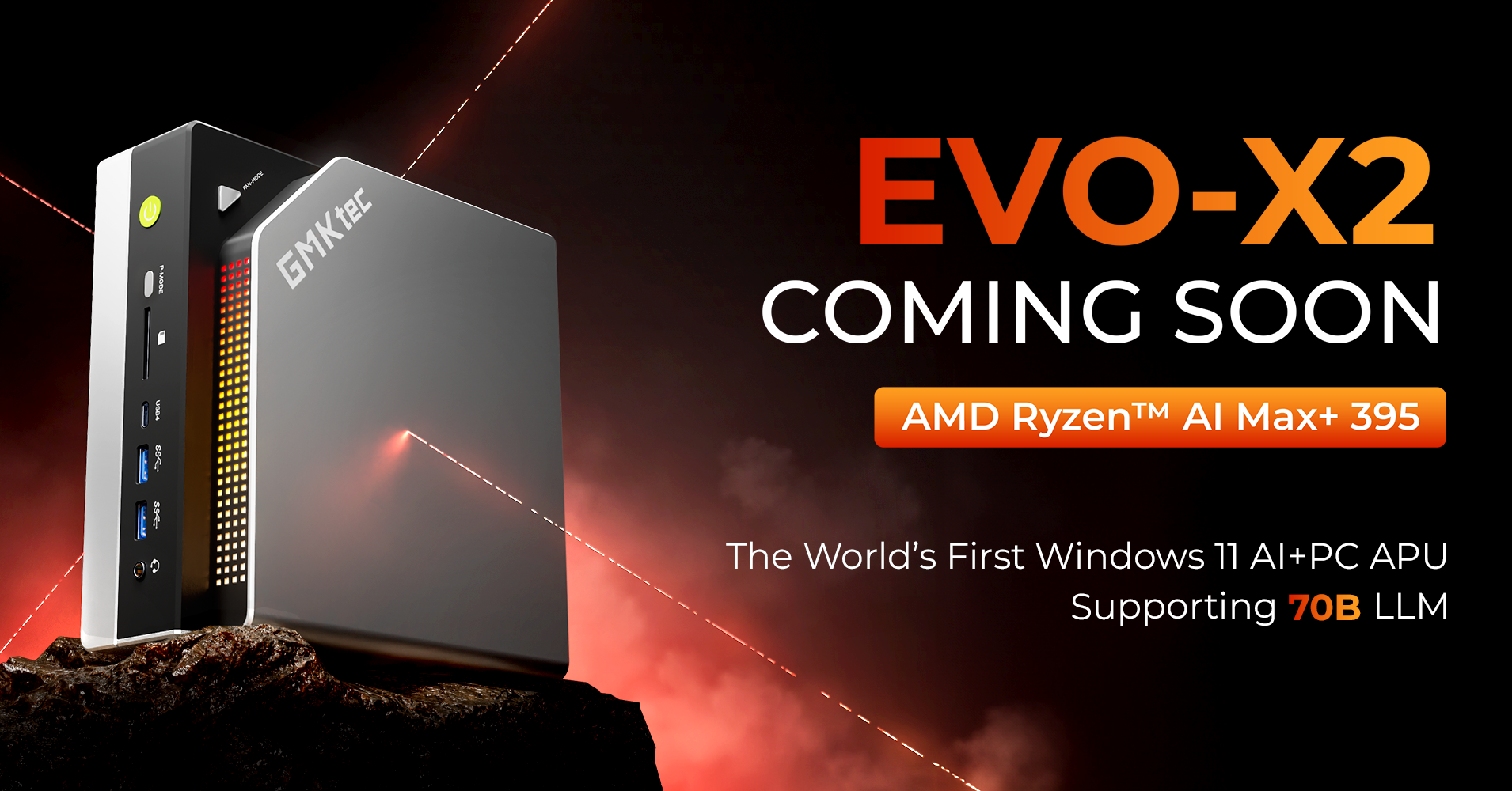 🔥 GMKtec EVO-X2 Coming Soon: The World’s First AI+ Mini PC with 70B LLM Support