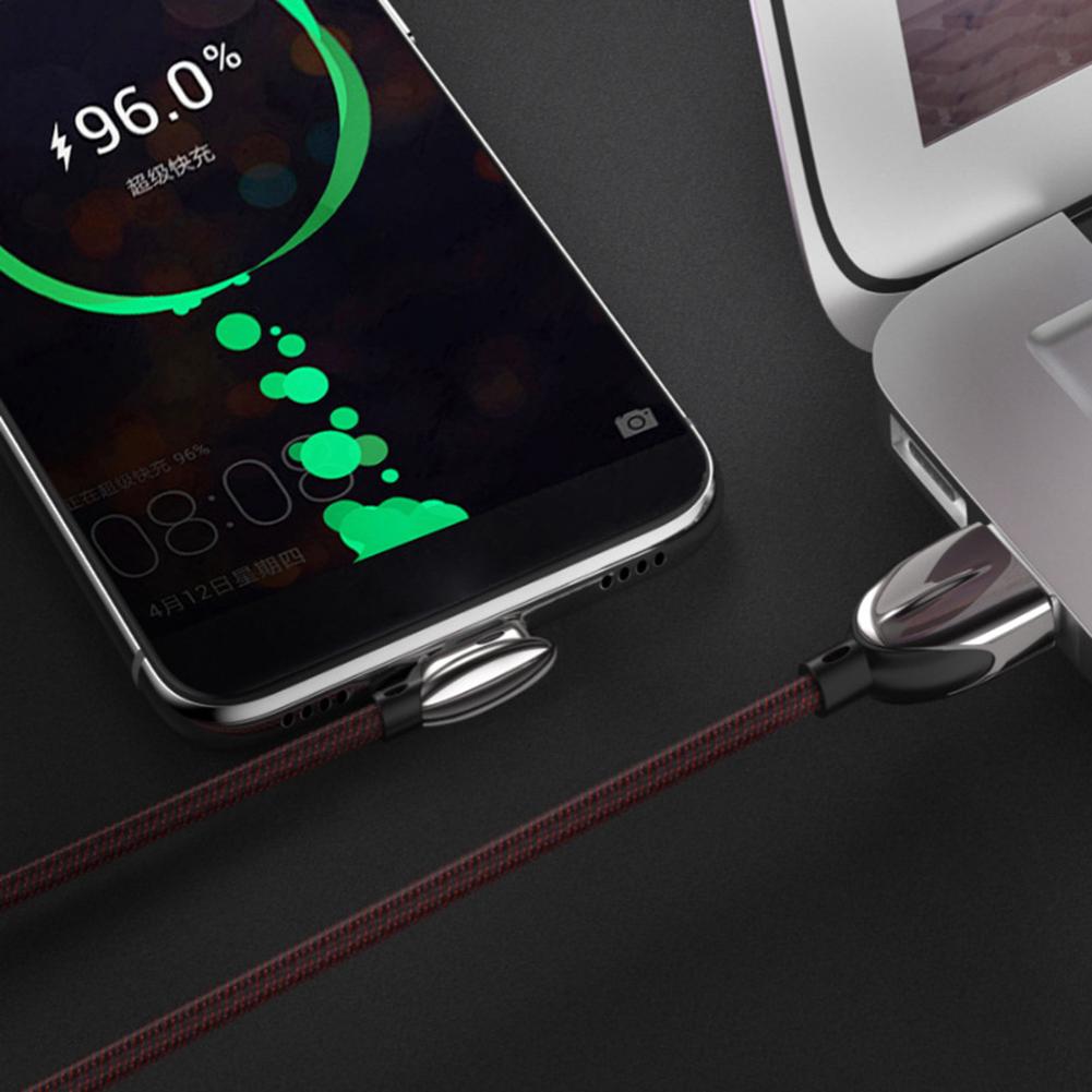 1.2m Elbow Shark Braided USB Type-C Data Cable QC3.0 5A Fast Charging Cord, 501 Original
1.2m Elbow Shark Braided USB Type-C Data Cable QC3.0 5A Fast Charging Cord, 501 Original