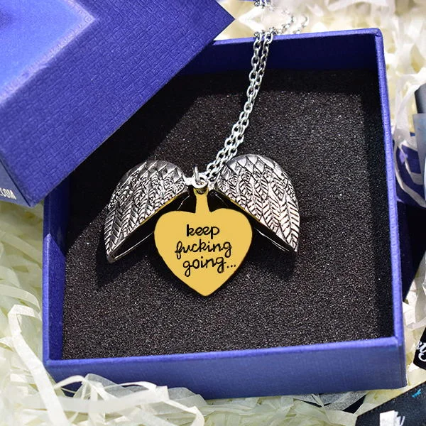 Keep Fucking Going Wing Necklace