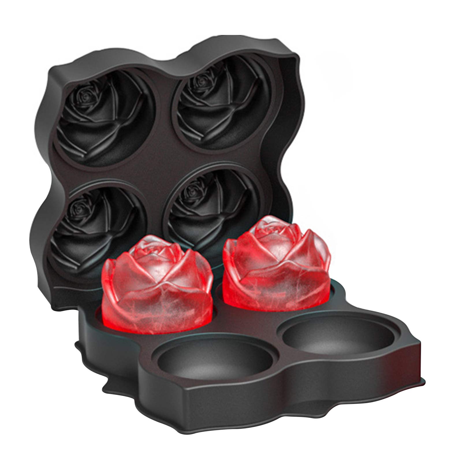 Ice Cube Mold 4 Cavity Baking Mold Rose Flower Ice Cube Maker Tray Black, 501 Original
Ice Cube Mold 4 Cavity Baking Mold Rose Flower Ice Cube Maker Tray Black, 501 Original