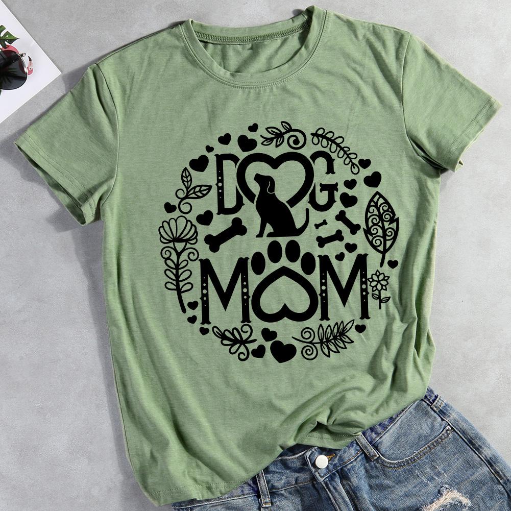 Dog Mom Dog Paw  Pet Animal Lover T-shirt Tee -010858-Guru-buzz