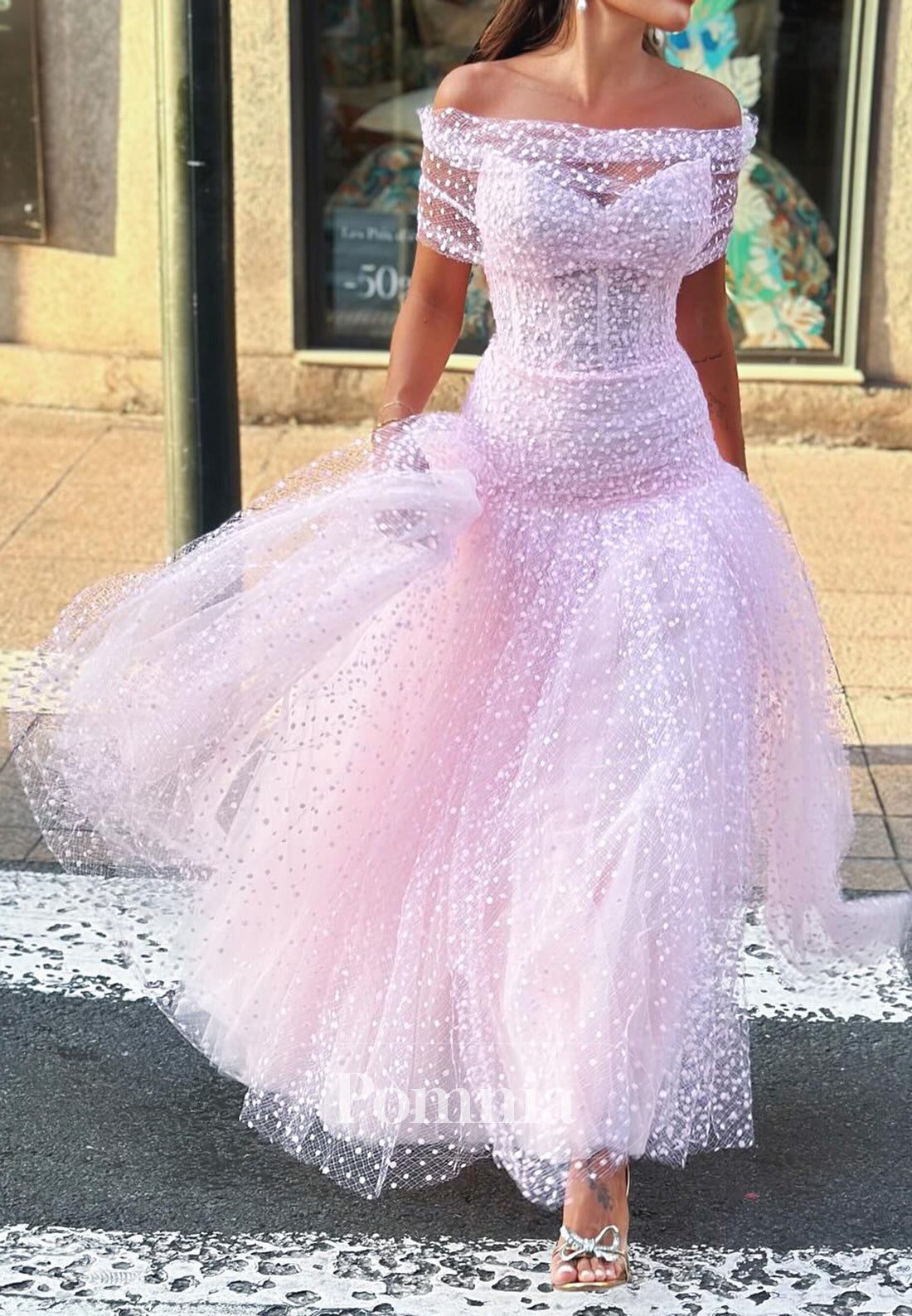 midi prom dress KissProm Aline Tulle with 3D Butterflies, Lilac / 14 Keeps movement easy and comfortable Sweetheart Strapless Pleated Tulle A-Line