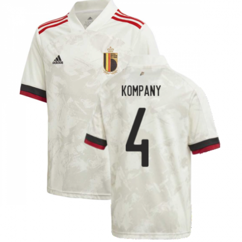 Belgium Vincent Kompany 4 Away Shirt Kit UEFA Euro 2020