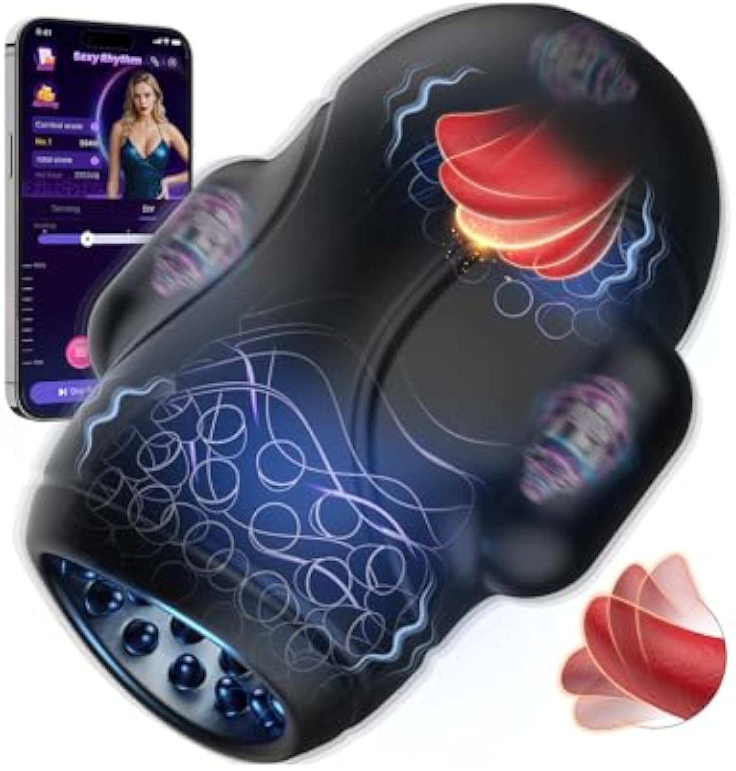 Tarian-Male Masturbator 4-in-1 Penis Vibrator With 3 Motors & 10 Modes, 360° Wrapping Stroker With App Control For Training & Endurance Enhancement, Adult Sex Machine By Rose Toy