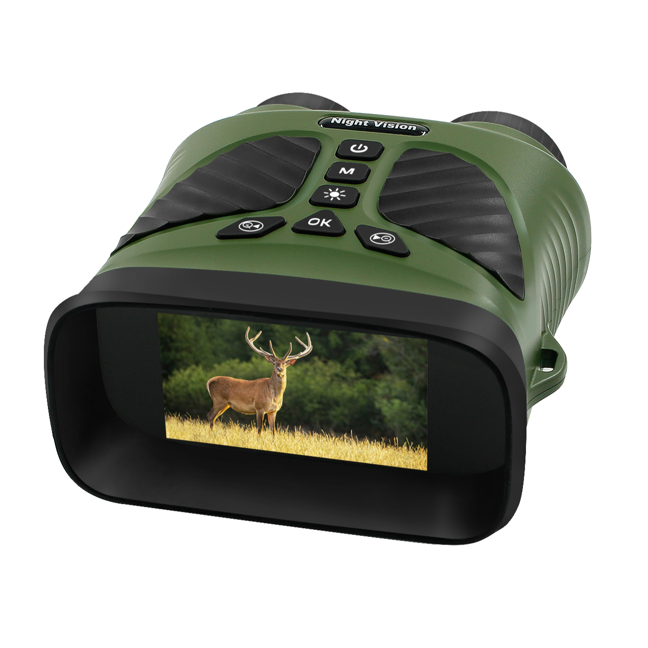 BekinTek Night Vision Binoculars Rechargeable Telescope Infrared NVG Goggles Full Dark Observing 7x IR Adjustment 8x Digital Zoom 2.5K Video Recording 40M Photo 3 Inches Large HD Screen with 32G TF Card for Low Light Bird Watching Camping Concerts