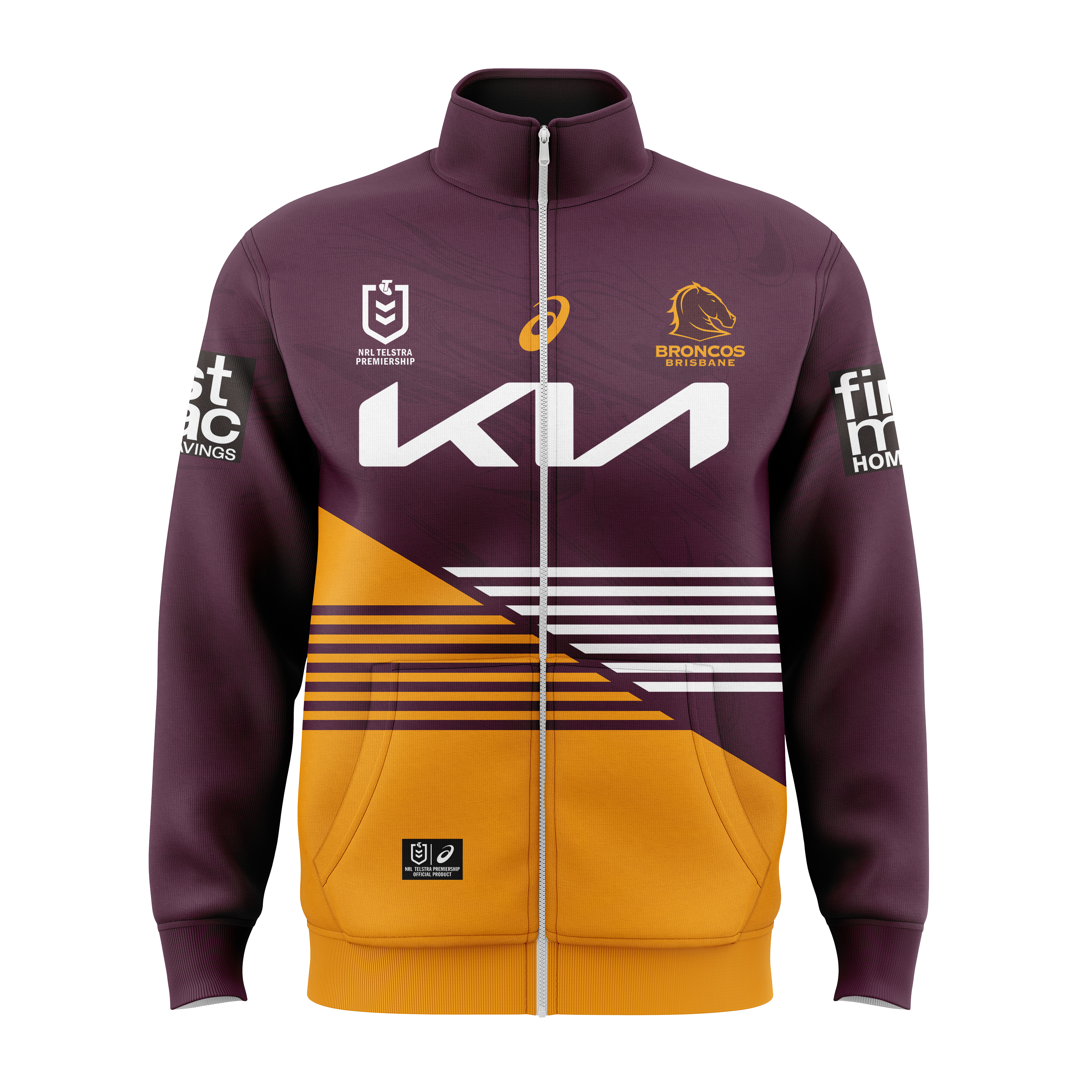 2025 Brisbane Broncos Mens Home Zipper Hoodie S-5XL