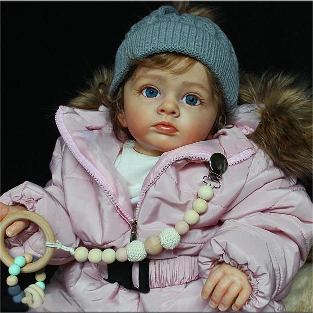  20" Lifelike Brown Hair Cloth Body Reborn Girl Toddler Babies Doll Opened Eyes Cornelia - Reborndollsshop®-Reborndollsshop®