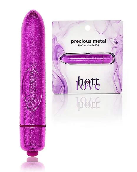 pornhint Pornhint Precious Metal 10 Speed Waterproof Bullet Vibrator 4 Inch Purple - Hott Love