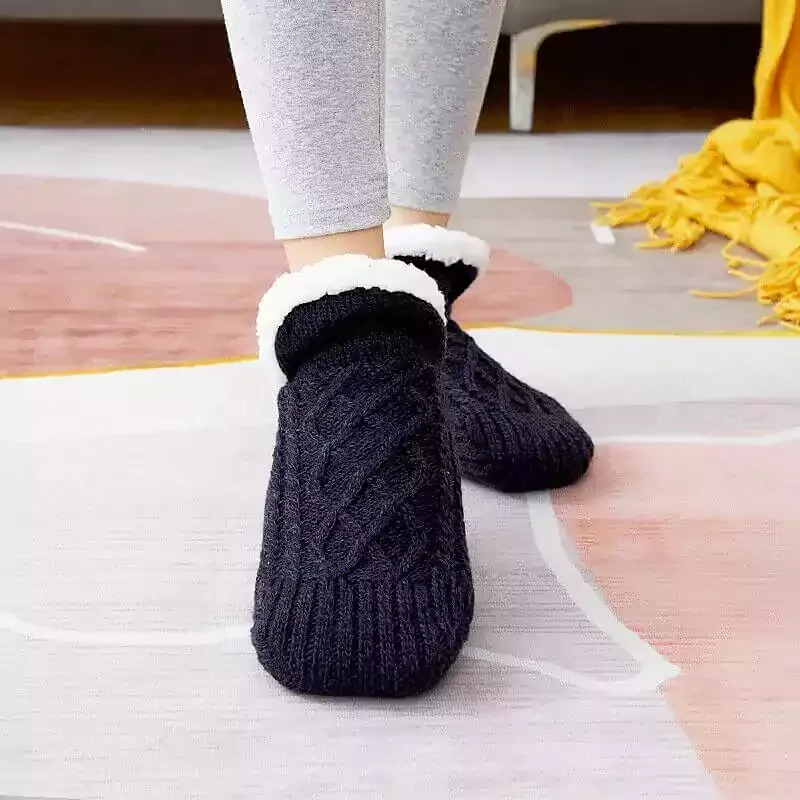 Letclo™ New Woven And Velvet Indoor Socks Slippers letclo Letclo