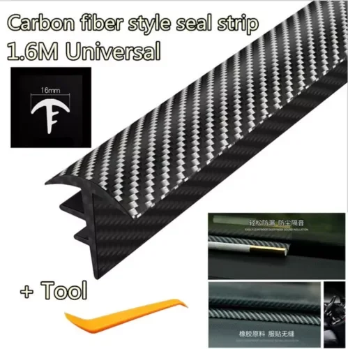 Dronehint 63" Rubber Carbon Fiber Look Car Dashboard Gap Filling Sealing Strip Parts Hot (For: Land Rover) Parts