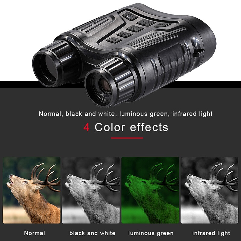 BekinTek 4K Night Vision Binoculars Rechargeable Digital Telescope Infrared Night View Goggles Full Dark Observing Starlight Sensor 7x IR 8x Zoom 3.2 Inches HD Screen 4K Video 36M Photo 4 Color Effect Support 360P ENV 8