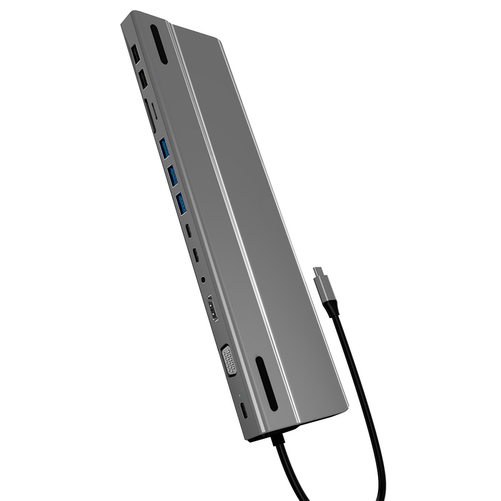 14 in 1 USB Type C Hub with HDMI-Compatible VGA USB 3.0 2.0 PD RJ45 TF Slot, 501 Original
14 in 1 USB Type C Hub with HDMI-Compatible VGA USB 3.0 2.0 PD RJ45 TF Slot, 501 Original