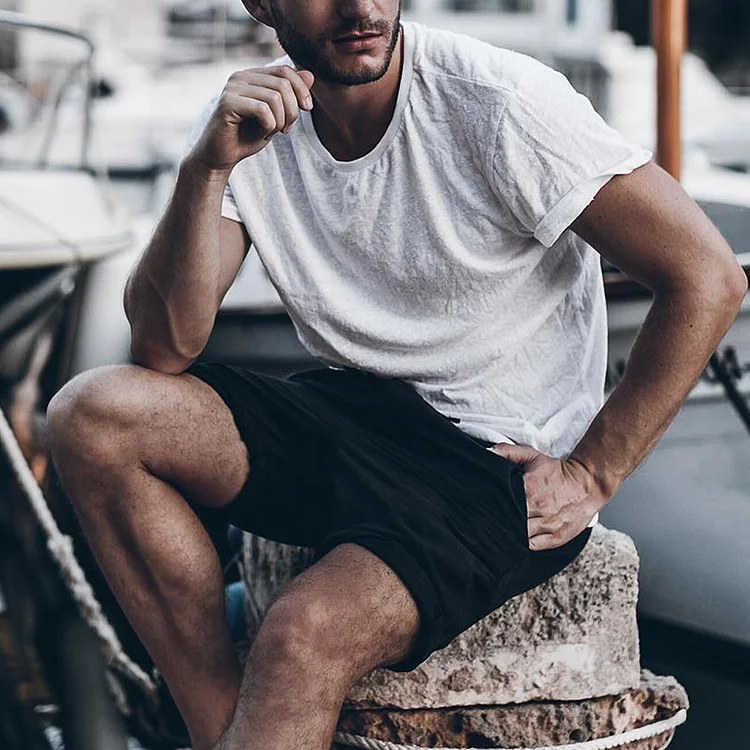 Mens High Quality Cotton Casual Tee