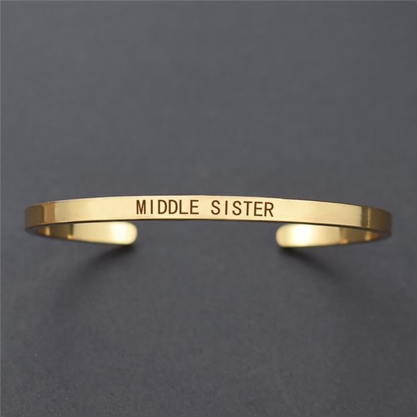 Creative Family Bracelets, Sister Bracelet, Little Sister Bracelet, Big Sister Bangle, Middle Sister Charm, sisters jewelry, Sisters Gift sister birthday gift sister gifts from sister