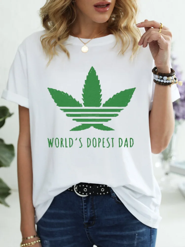 Bestdealfriday Weed World's Dopest Dad T-Shirt