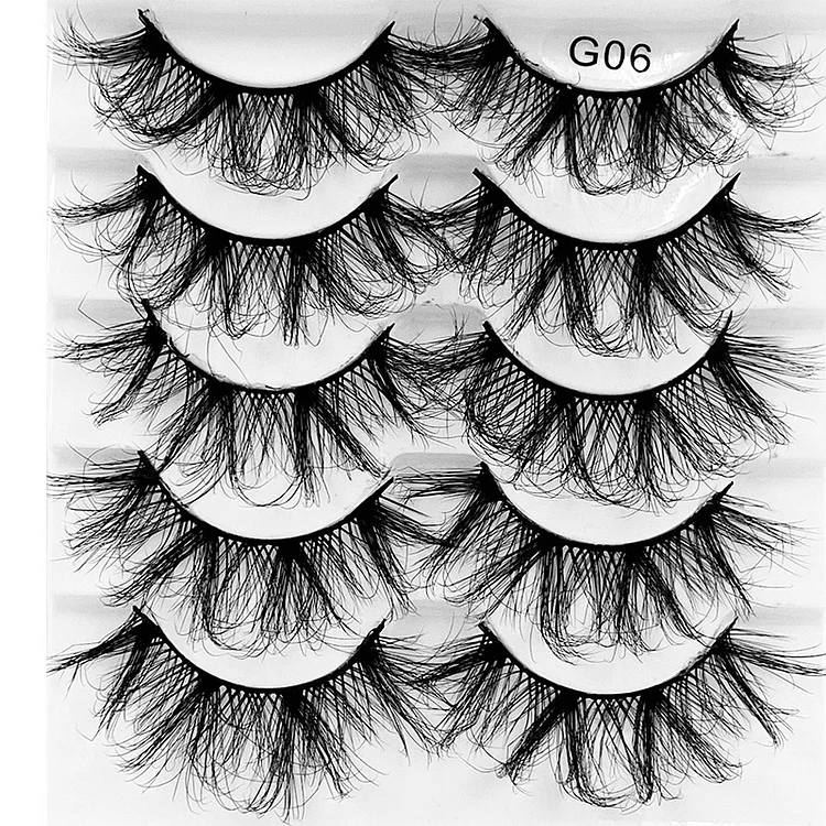 3D Full-Look 5 Pairs False Lashes Set G06