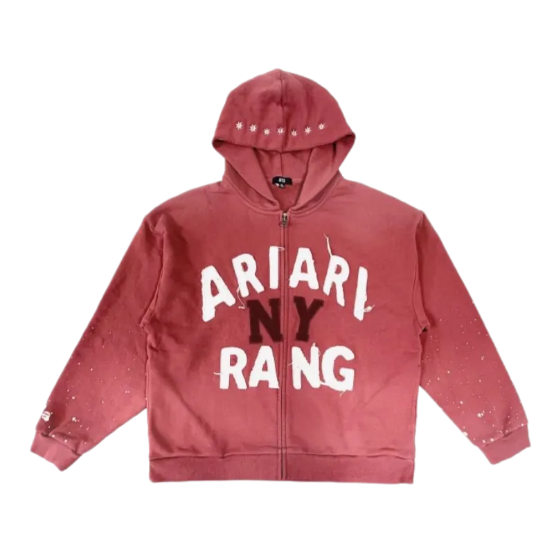 BTS Arirang World Tour NYC Zip-up Hoodie (Red)