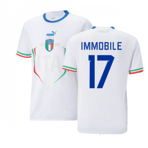 Italy Ciro Immobile 17 Away Shirt Kit 2022-2023