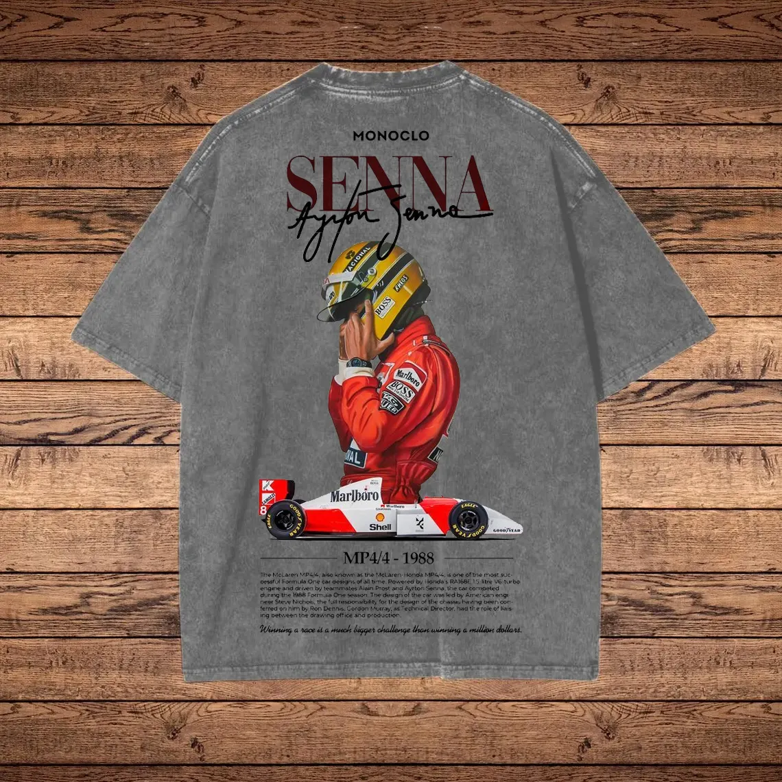 Racing Legend Graphic Print Washed T-shirt