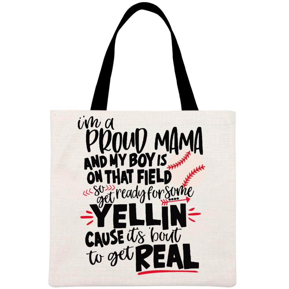 I'm a proud baseball mama Printed Linen Bag-Guru-buzz