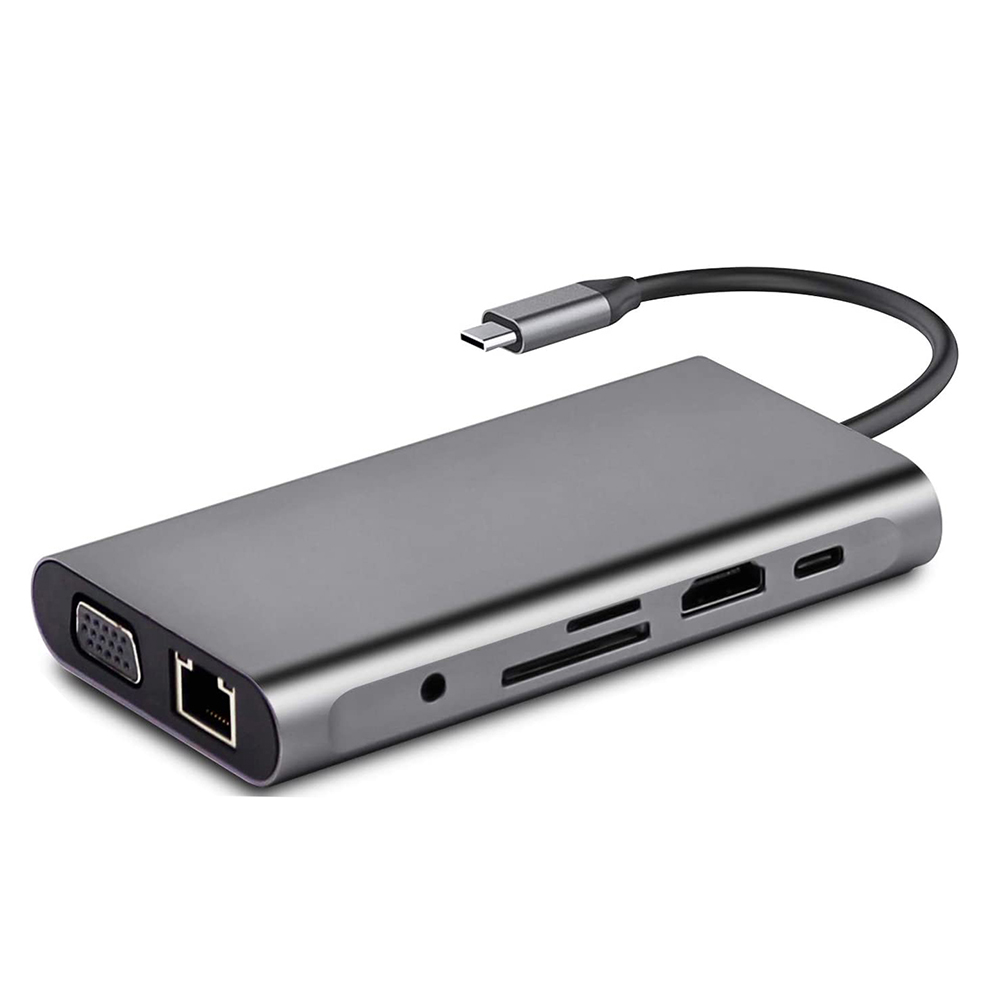 10 in 1 USB C Laptop HUB Docking 4K HDMI-compatible 1080P VGA RJ45 SD TF PD Adapter, 501 Original
10 in 1 USB C Laptop HUB Docking 4K HDMI-compatible 1080P VGA RJ45 SD TF PD Adapter, 501 Original