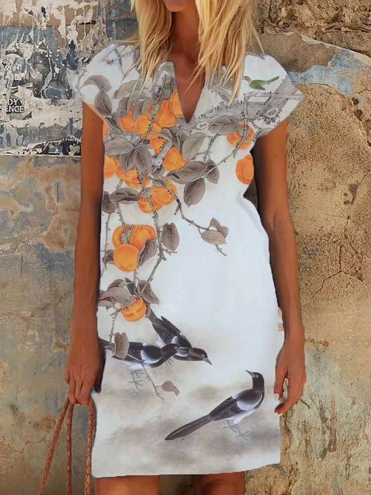Print summer dress-Mayoulove