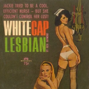 pornhint Pornhint Vintage Erotic Pulp Poster - White Cap Lesbian