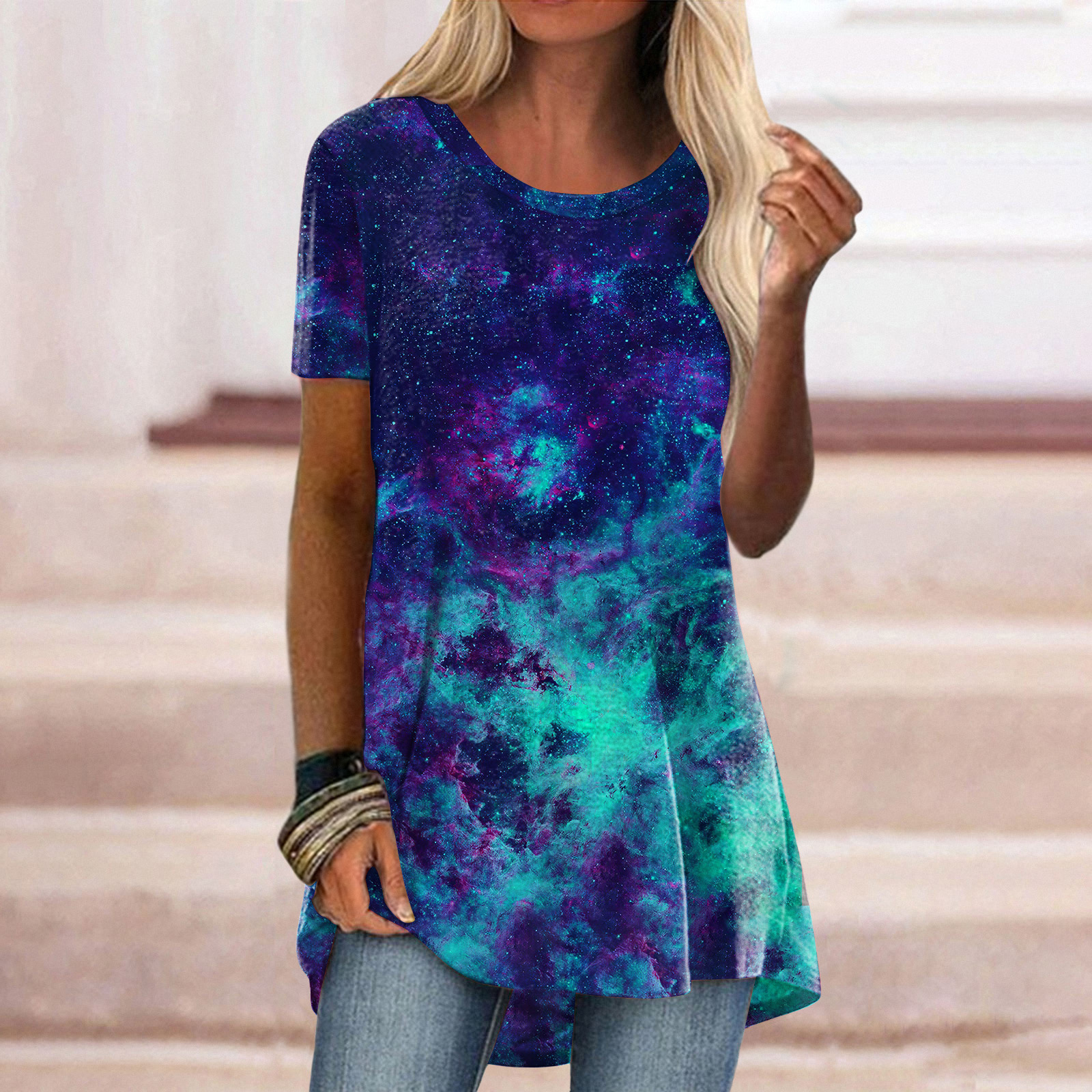 Nebula TieDye Painting Graphic Tshirts