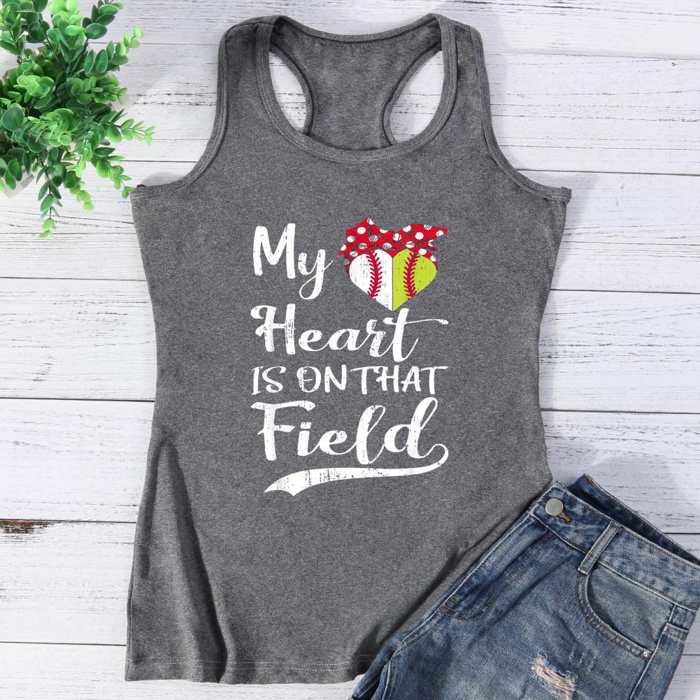 My Heart Is On That Field Baseball Vest Top-Guru-buzz