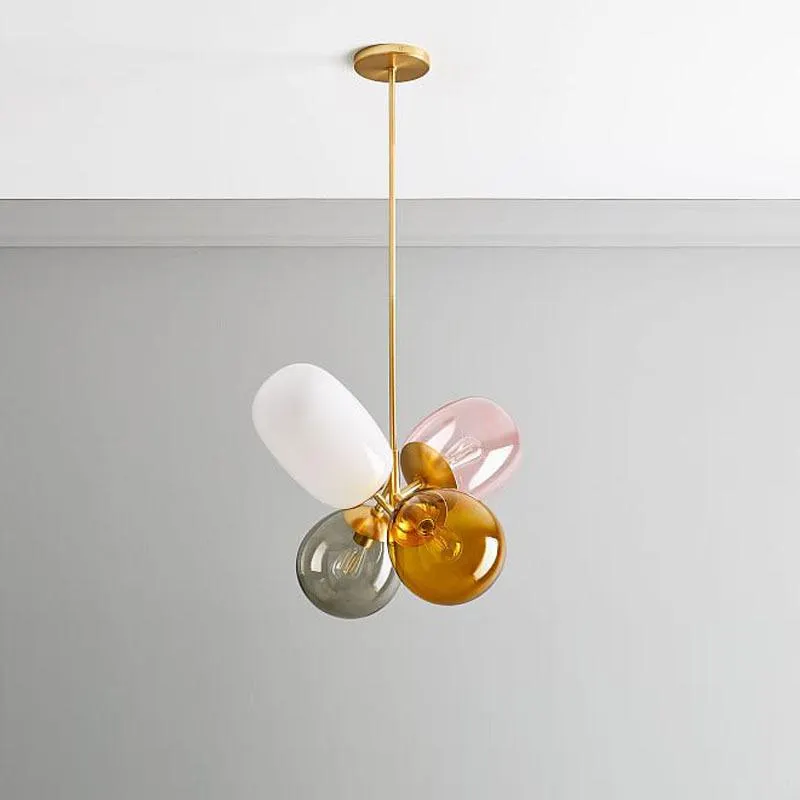 Nordic personality color bubble ball glass chandelier creative simple ...