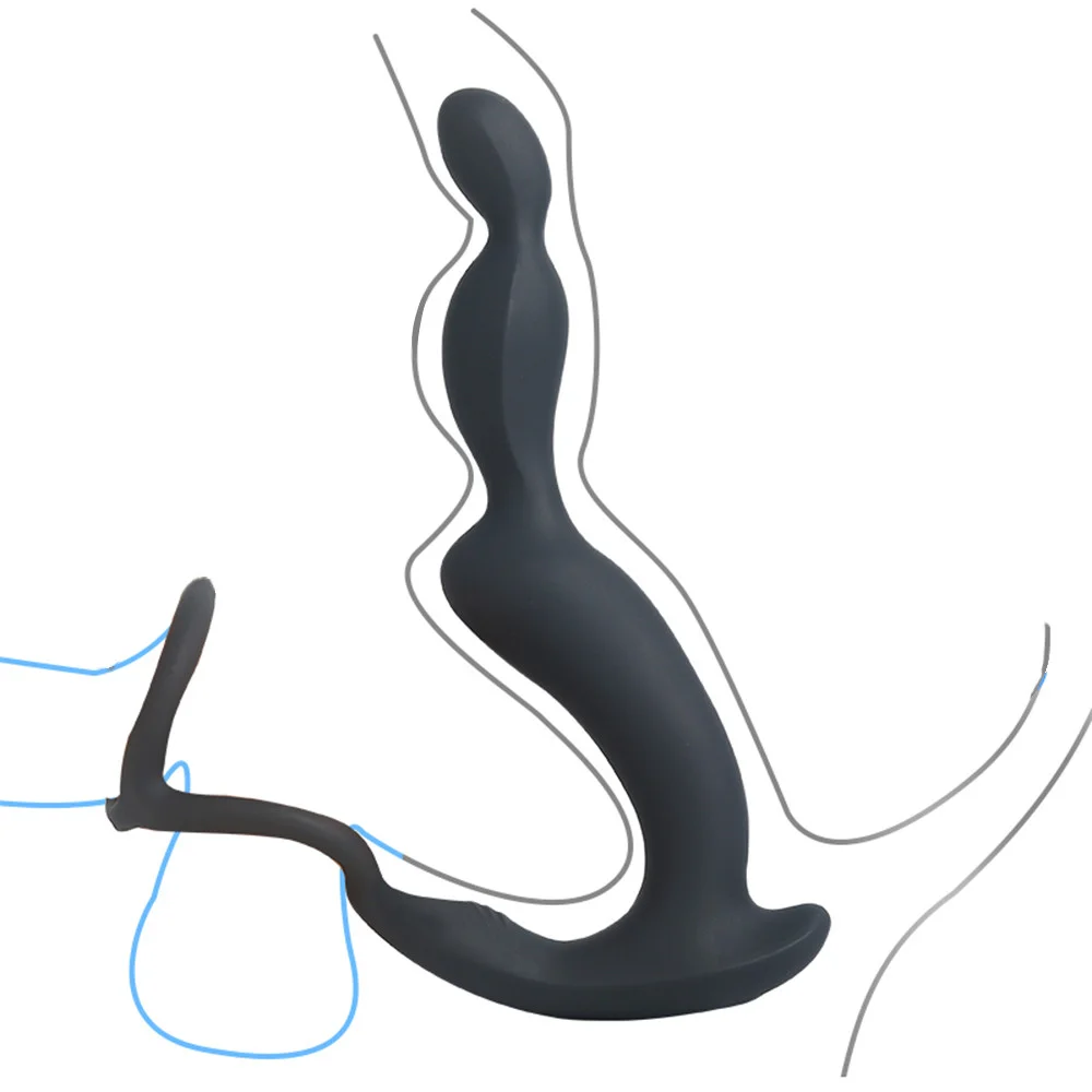 P-peak Wireless Remote Control Anal Beads With Penis Rings Rosetoy Official