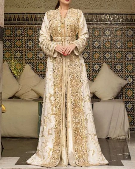 Women's Long Sleeve Embroidered Dress