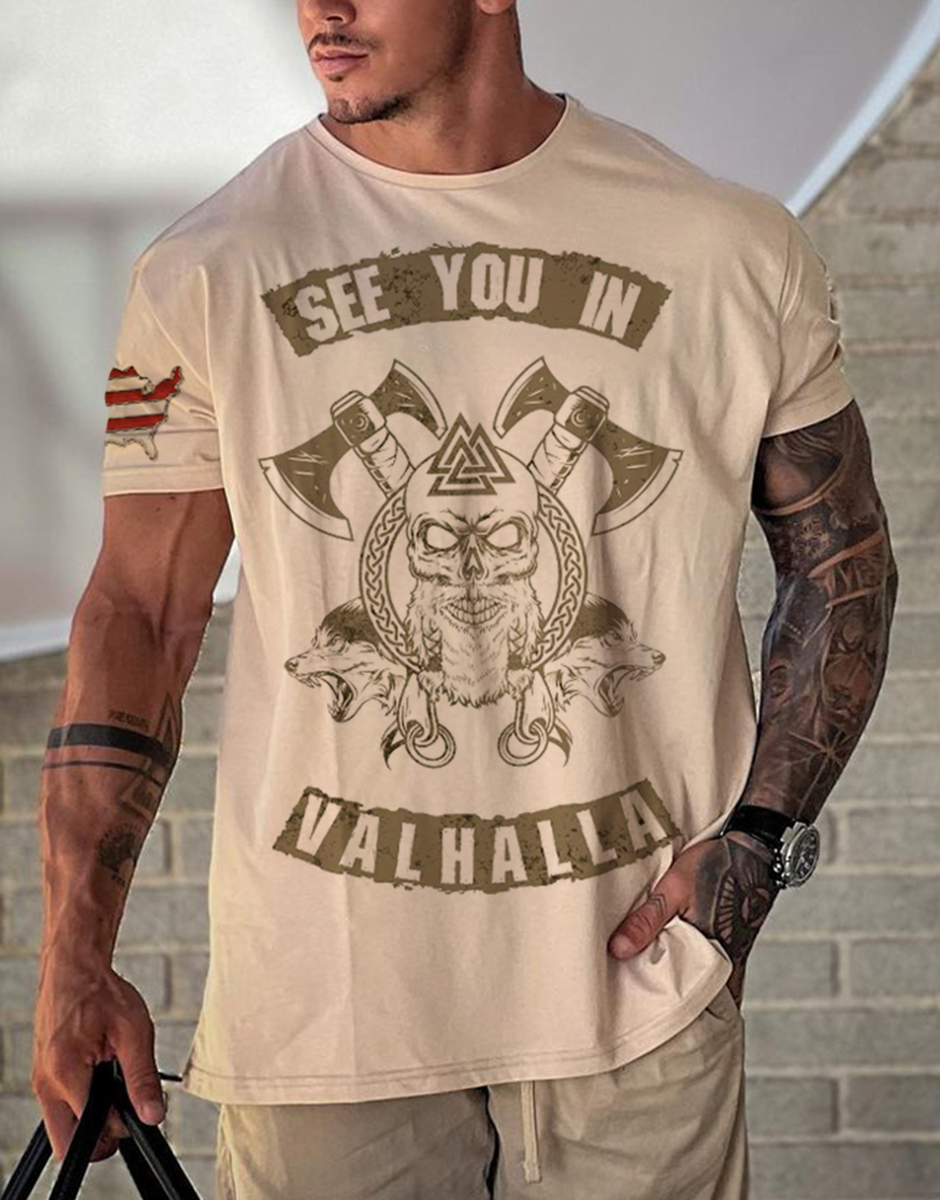 Men's Valhalla Print T-Shirt / TECHWEAR CLUB / Techwear