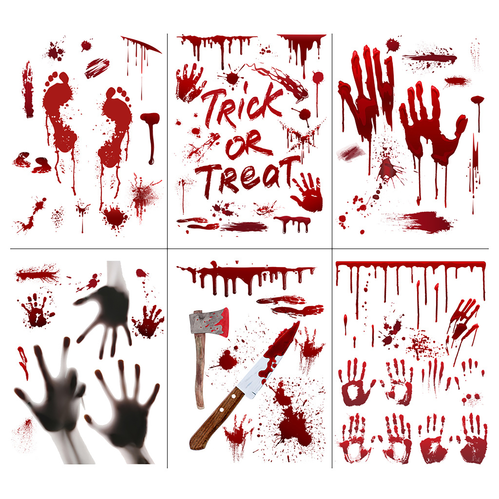 Halloween Blood Handprints Decal 3D Adhesive Skelton Blood Footprint Prop, 501 Original
Halloween Blood Handprints Decal 3D Adhesive Skelton Blood Footprint Prop, 501 Original