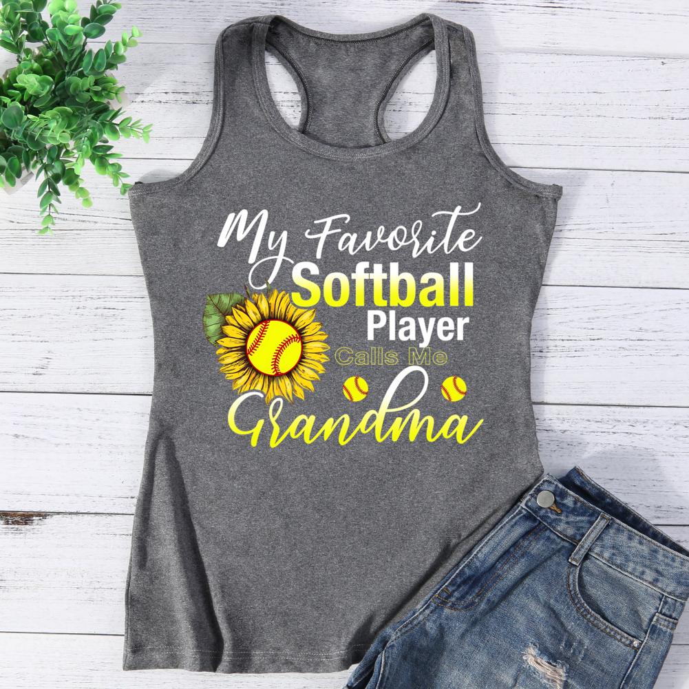 My Favorite softball Player Calls Me Grandma Vest Top-0025056-Guru-buzz