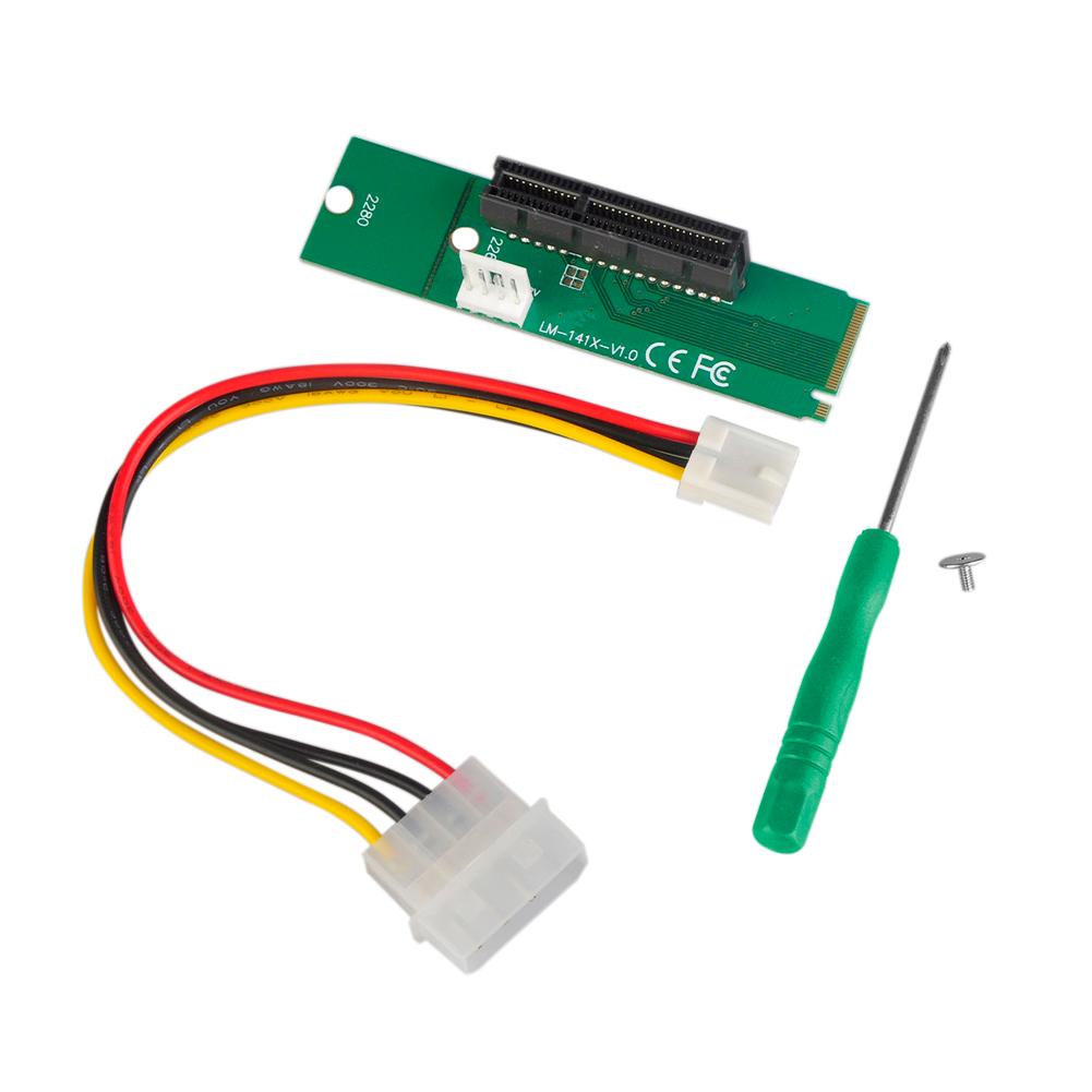 NGFF M2 to PCI-e 4x Slot Riser Card M Key M.2 Port to PCI Express Adapter, 501 Original
NGFF M2 to PCI-e 4x Slot Riser Card M Key M.2 Port to PCI Express Adapter, 501 Original