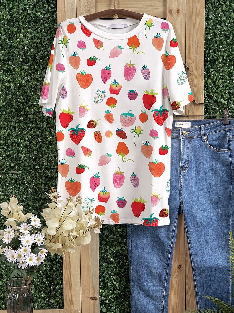 Bestdealfriday Strawberry Ladies T-Shirt 9885454