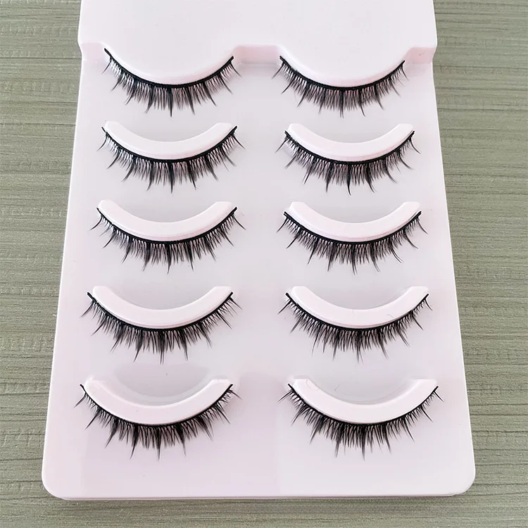5 pairs of coser natural short stem false eyelashes