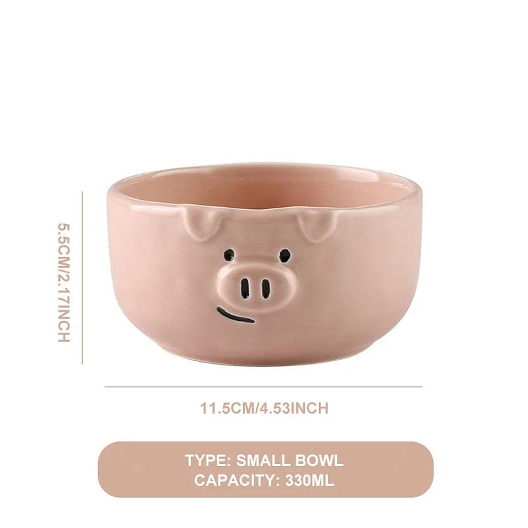 Cute Ceramic Bowl Pig Collection