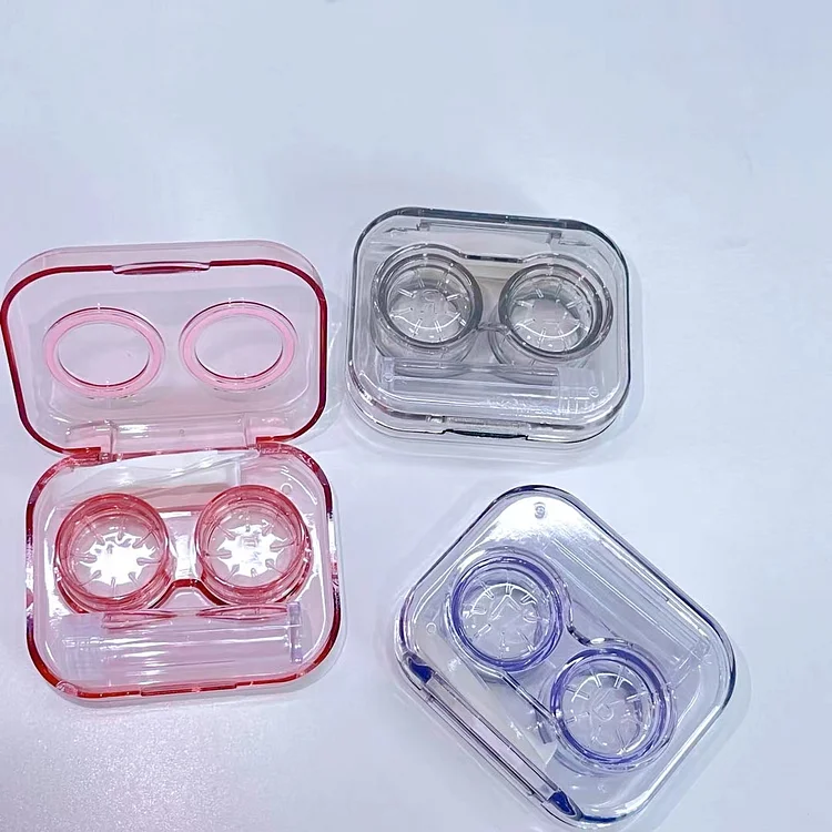 Portable transparent mini simple lens case
