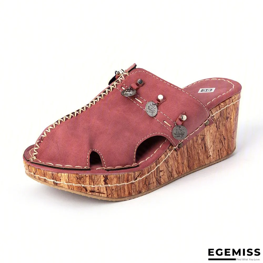 Women Casual Stylish Close Toe Wedge Sandals | EGEMISS