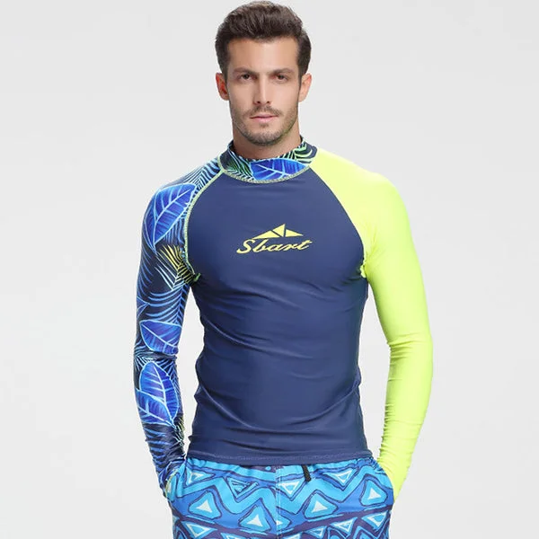 Men Diving Wetsuits Long Sleeve UV Protection Swim Surfing Diving Shirt