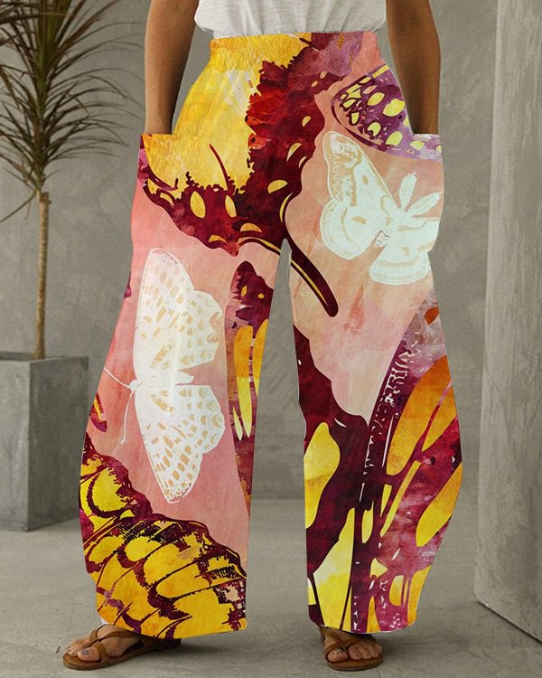 Floral Print Retro Casual Loose Pants S-5XL - Chicaggo