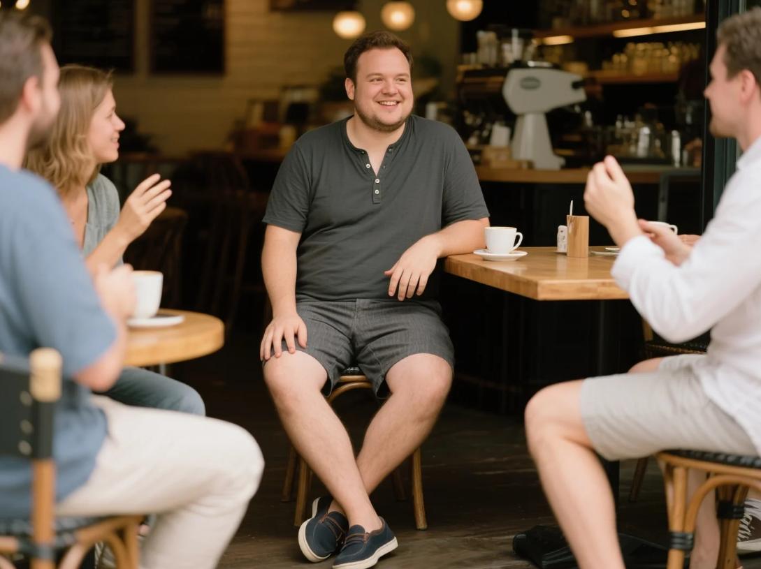 Big men's casual linen shorts for gathering